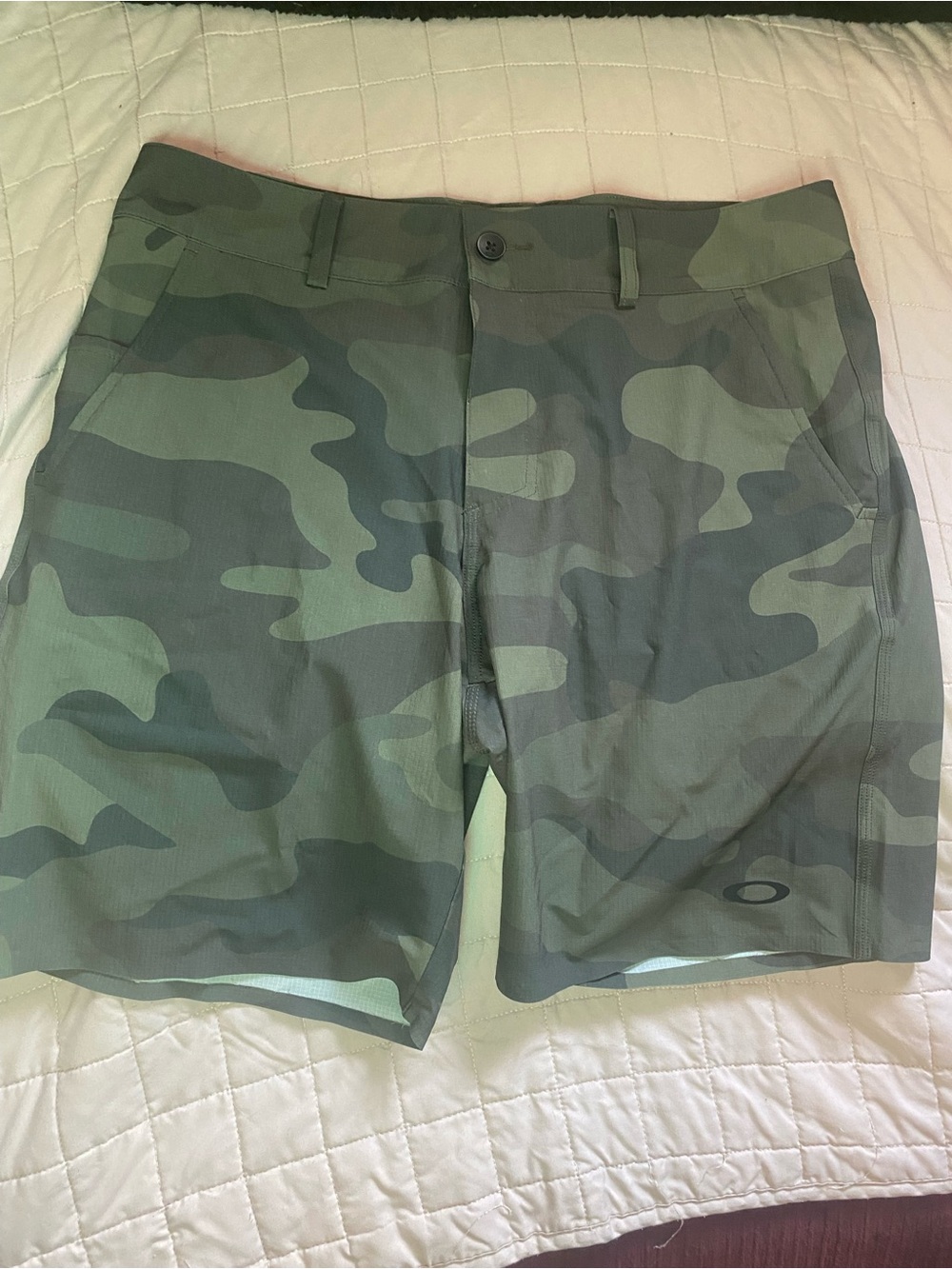 Oakley Green Camo Athletic Shorts